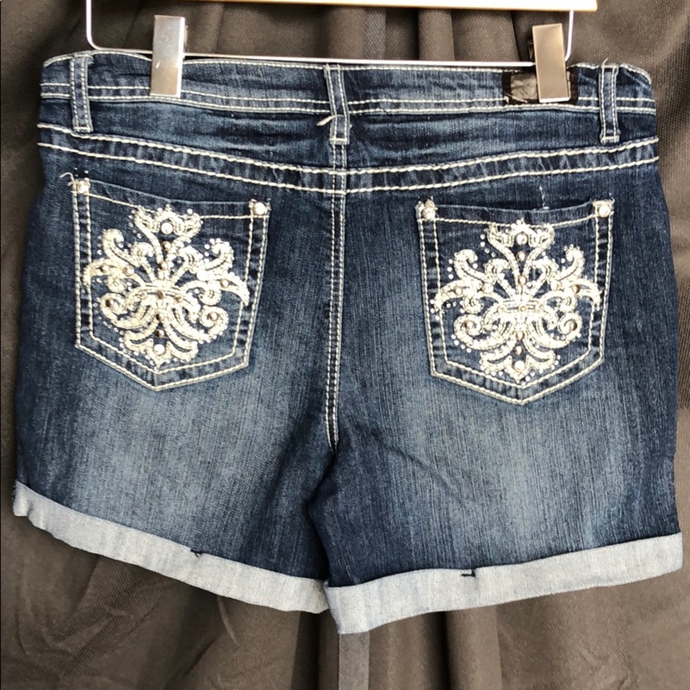 Women’s jean shorts rhinestone 8